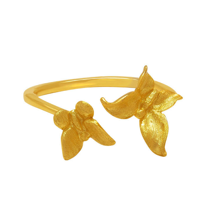 Buddha Stones 925 Sterling Silver Butterfly Love Ring - image 11