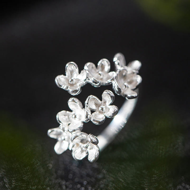 Buddha Stones 925 Sterling Silver Osmanthus Fragrans Ring - image 7