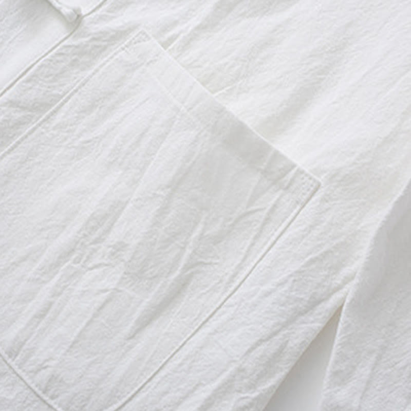 Buddha Stones Meditation Frog-Button Tang Long Sleeve Shirt Pants Men's Suit - image 7