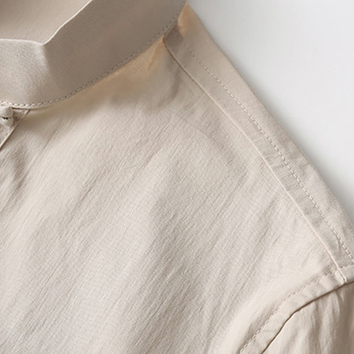 Buddha Stones Tang Frog-Button Three Quarter Sleeve Shirt Wide Leg Pants Cotton Linen Men's Suit - image 10