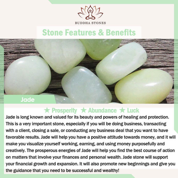 Buddha Stones Green Jade Water Drop Pattern Abundance Necklace Pendant