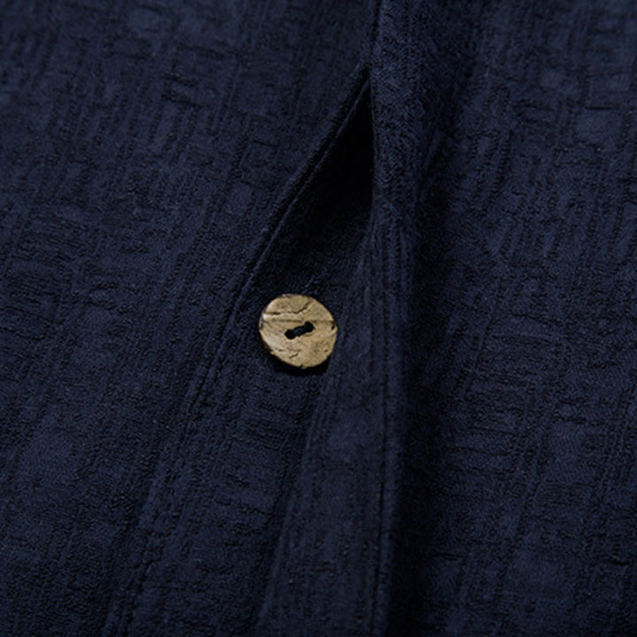 Buddha Stones Solid Color Chinese Tang Suit Cotton Linen Jacket Men Clothing - image 22