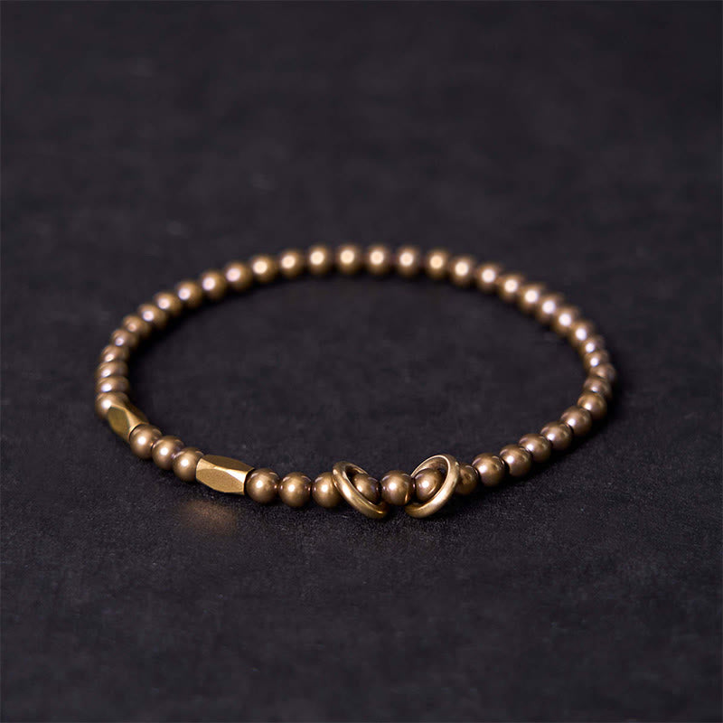 Buddha Stones "Wishing You Balance and Strength" Brass Bracelet Includes Gift Message Card - image 1