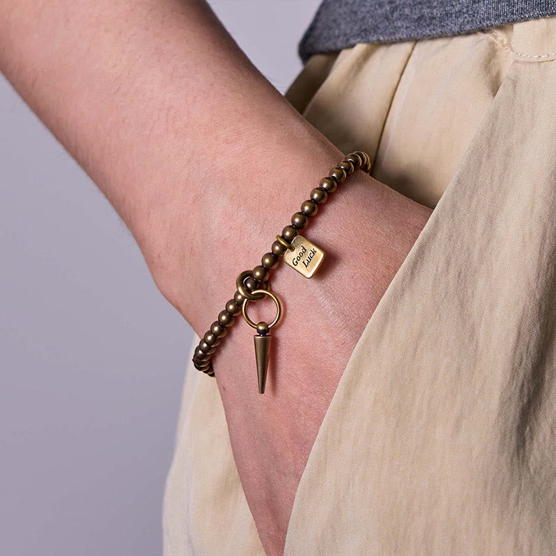 Buddha Stones Vintage Copper Brass Beads Fortune Balance Bracelet - image 6