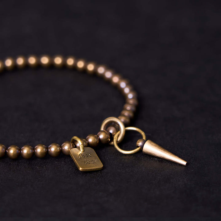 Buddha Stones Vintage Copper Brass Beads Fortune Balance Bracelet - image 7