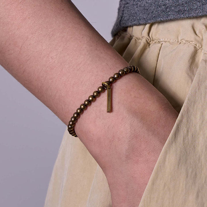 Buddha Stones Pure Copper Brass Beads Self Care Healing Bracelet - image 6