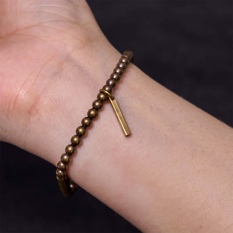 Buddha Stones Pure Copper Brass Beads Self Care Healing Bracelet - image 7