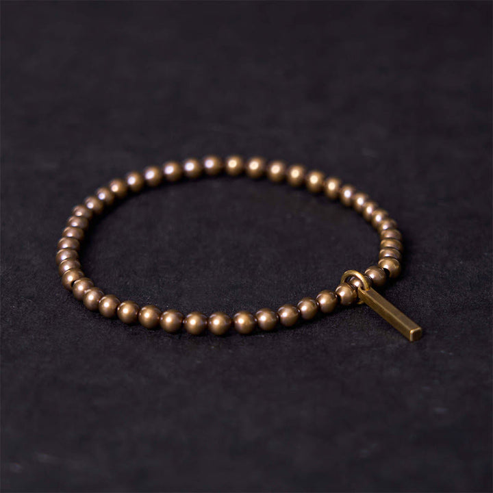 Buddha Stones Pure Copper Brass Beads Self Care Healing Bracelet - 20-21cm - image 1