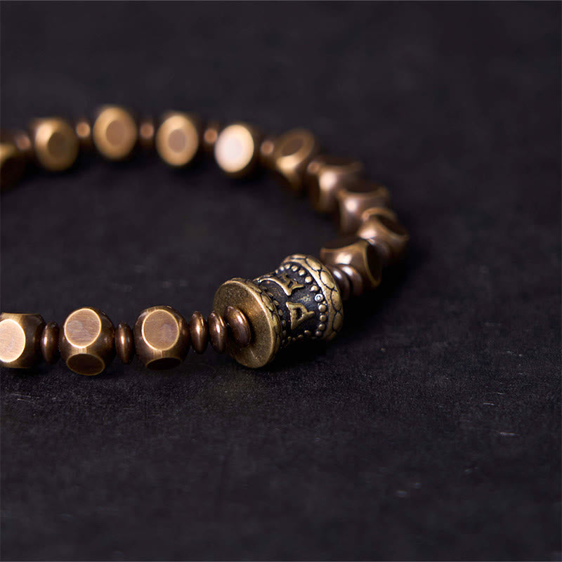Buddha Stones "Wishing You Balance and Strength" Brass Amulet Bracelet Includes Gift Message Card - image 12