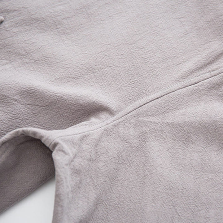 Buddha Stones Tang Frog-Button Long Sleeve Shirt Cotton Linen Men's Clothing - image 23