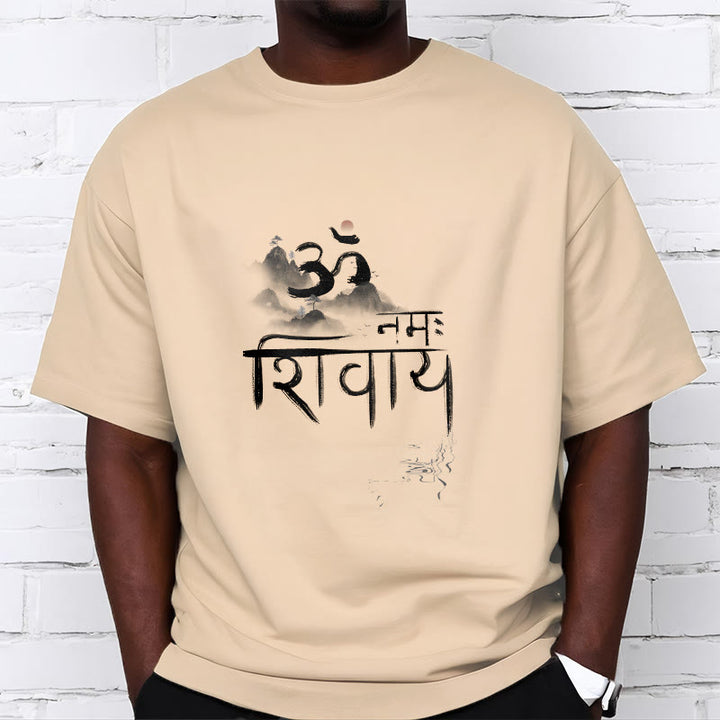 Buddha Stones OM NAMAH SHIVAYA Mountain Cotton Tee T-shirt