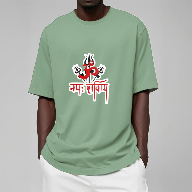 Buddha Stones OM NAMAH SHIVAYA Three Tridents Cotton Tee T-shirt - image 17