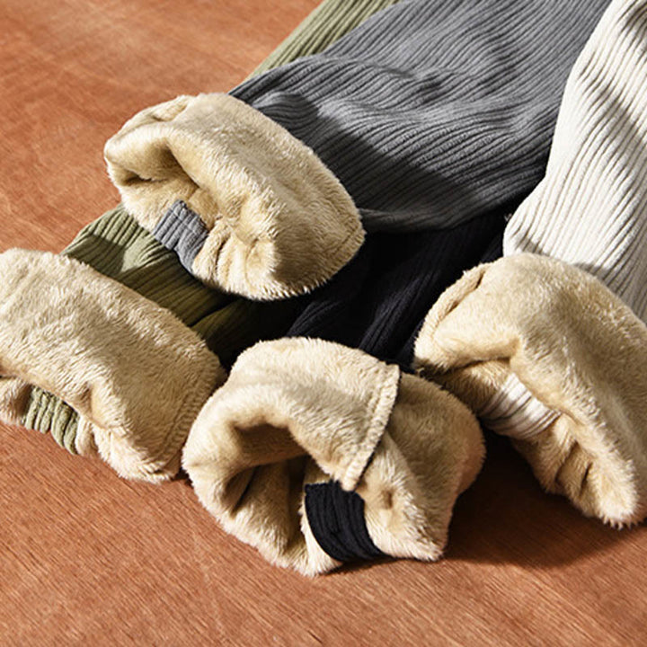 Buddha Stones Men's Long Sleeve Turn-down Collar With Pocket Corduroy Comfortable Shirt - image 19