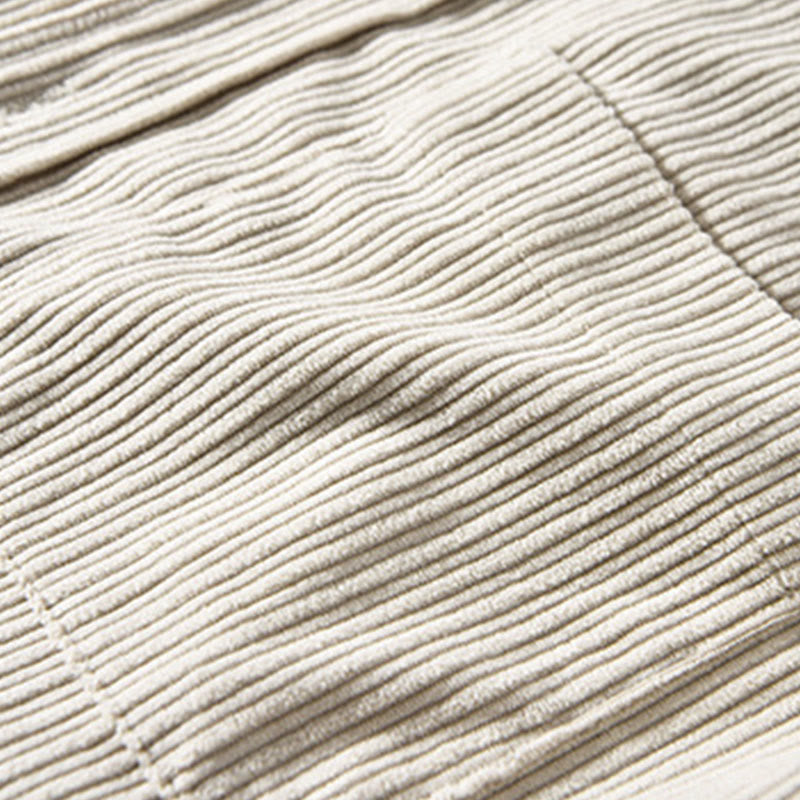 Buddha Stones Men's Long Sleeve Turn-down Collar With Pocket Corduroy Comfortable Shirt - image 7