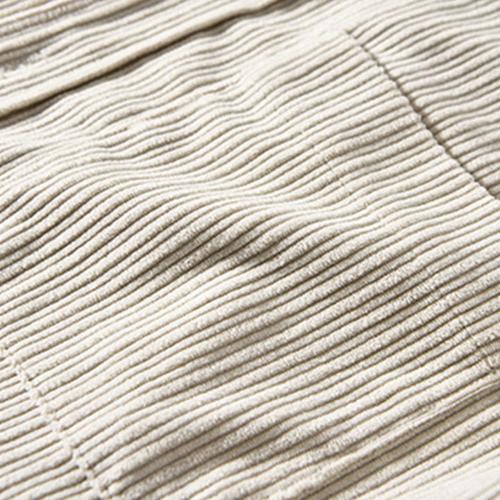 Buddha Stones Men's Long Sleeve Turn-down Collar With Pocket Corduroy Comfortable Shirt - image 7