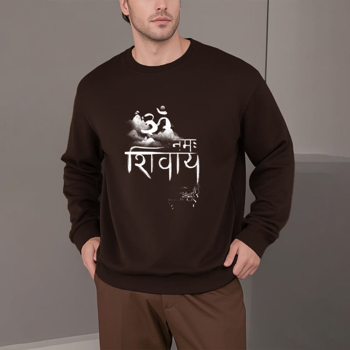 Buddha Stones OM NAMAH SHIVAYA Mountain Fleece Lined Polyester Sweatshirt