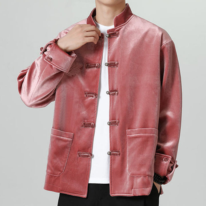 Buddha Stones Embroider Dragon Casual Frog-button Cotton Men's Jacket Shirt Clothing - image 3