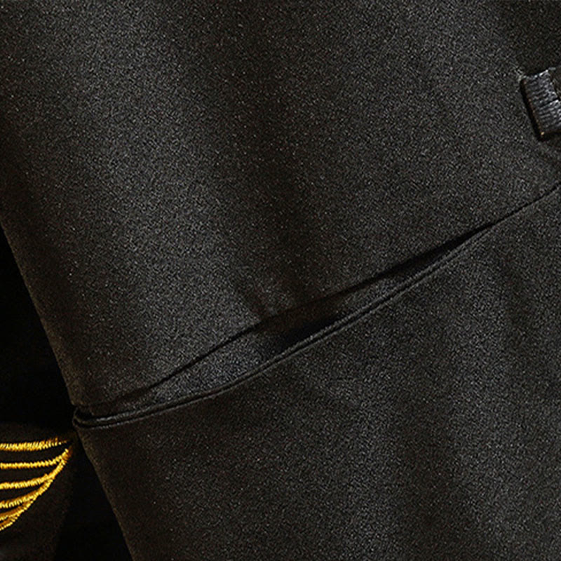 Buddha Stones Embroider Dragon Phoenix Casual Frog-button Cotton Men's Jacket Shirt Clothing - image 9