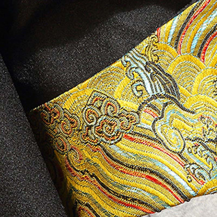 Buddha Stones Embroider Dragon Phoenix Casual Frog-button Cotton Men's Jacket Shirt Clothing - image 11