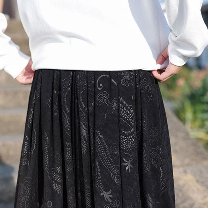 Buddha Stones Dragon Design Casual Plain Cotton Men's Pants With Pockets - image 20