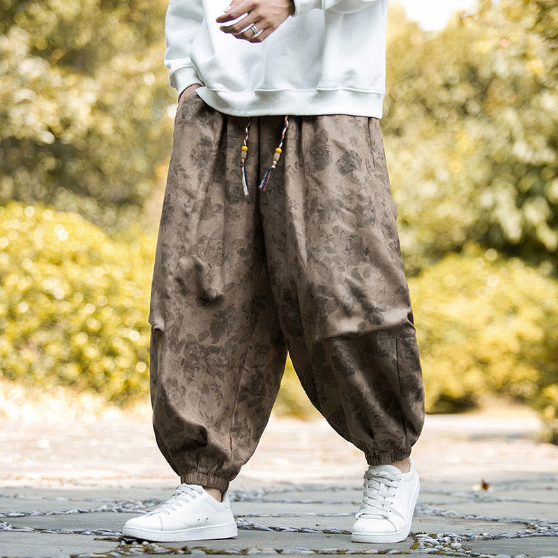 Buddha Stones Casual Flower Corduroy Cotton Men's Pants With Big Pockets - image 2
