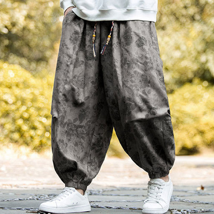 Buddha Stones Casual Flower Corduroy Cotton Men's Pants With Big Pockets - DimGray - US/UK/AU46，EU56 (5XL) - image 16