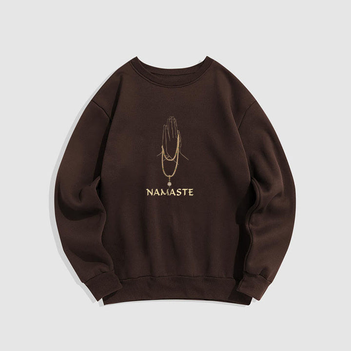 Buddha Stones NAMASTE Fleece Lined Sweatshirt