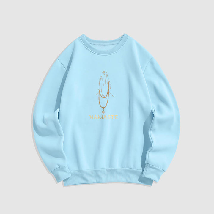 Buddha Stones NAMASTE Fleece Lined Sweatshirt