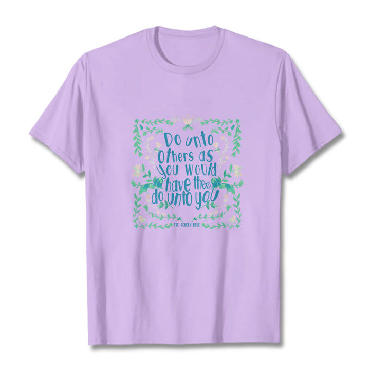 Buddha Stones The Golden Rule Tee T-shirt - Plum - Green Leaves - 2XL - image 16