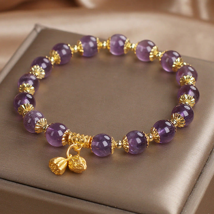 Buddha Stones Amethyst Increases Nobility Bracelet