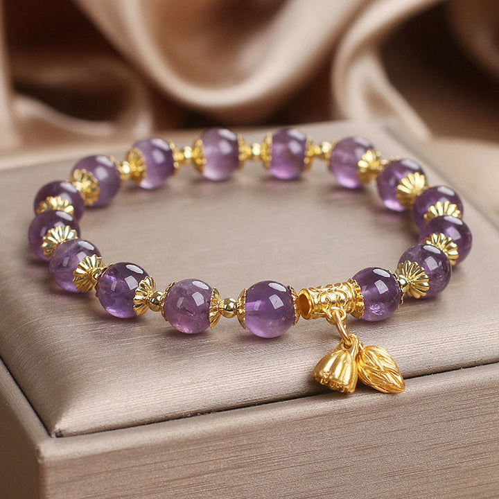 Buddha Stones Amethyst Increases Nobility Bracelet