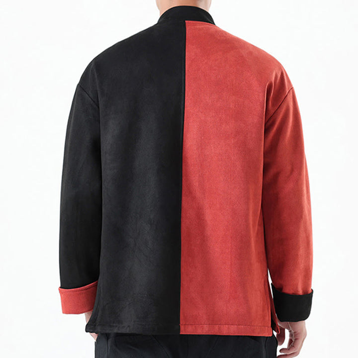 Buddha Stones Dragon Embroidery Casual Frog-button Cotton Men's Jacket Shirt Clothing - image 36