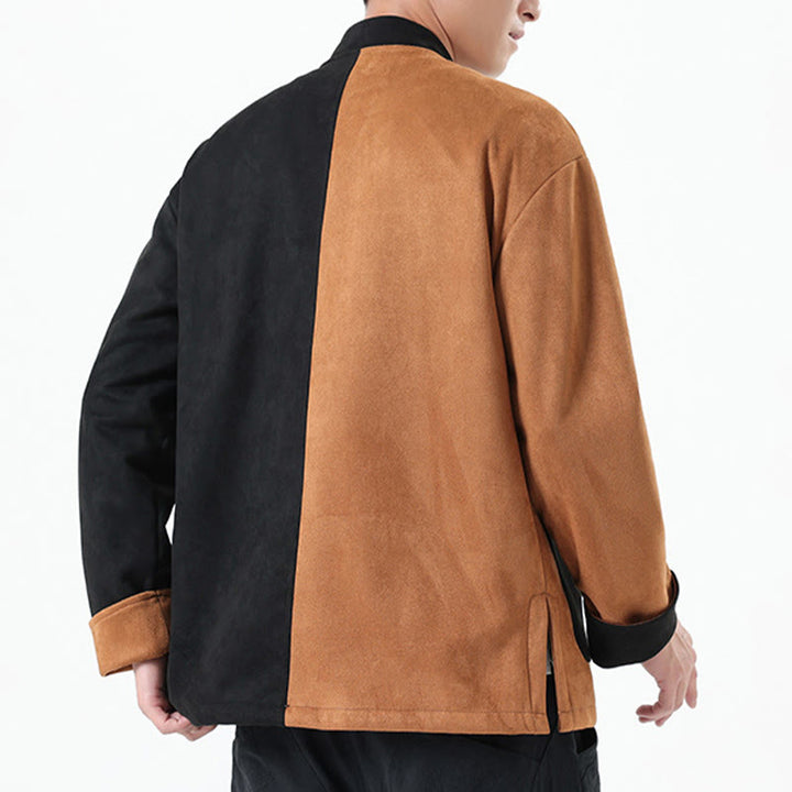 Buddha Stones Dragon Embroidery Casual Frog-button Cotton Men's Jacket Shirt Clothing - image 29