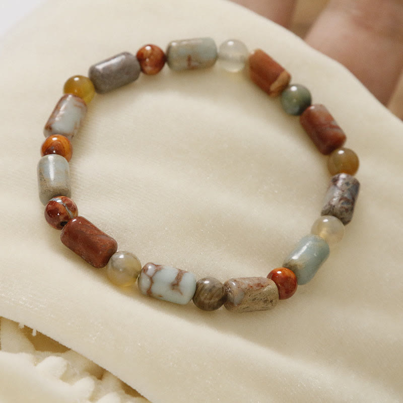 Buddha Stones Shoushan Stone Red Agate Prosperity Bracelet