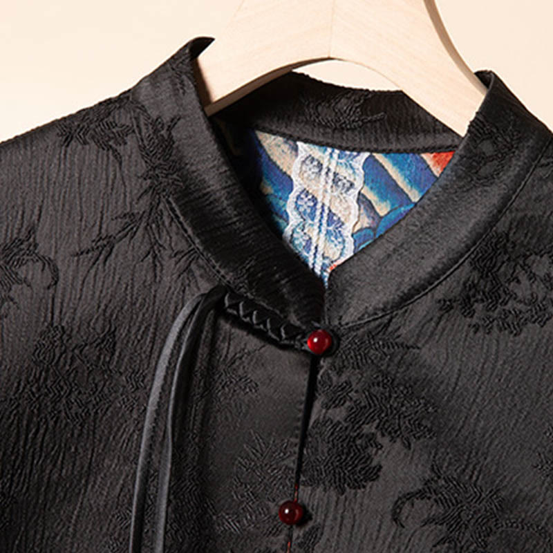 Buddha Stones Vintage Embroidery Flower Cloud Pattern Vest - image 5