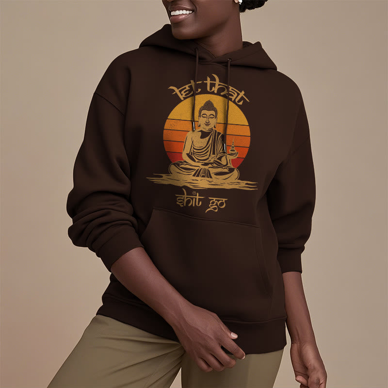 Buddha Stones Let That Shit Go Buddha Polyester Fleece Lined Hoodie - image 18