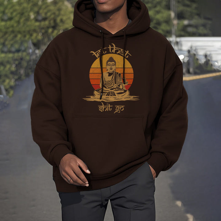 Buddha Stones Let That Shit Go Buddha Polyester Fleece Lined Hoodie - image 19