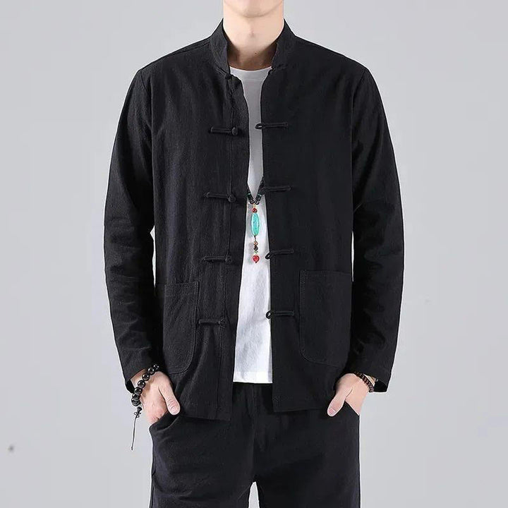 Buddha Stones Stand Collar Tang Suit Casual Cotton Linen Shirt - image 13