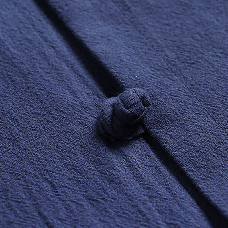 Buddha Stones Three-Quarter Sleeves Cropped Bloomers Cotton Top Pants Clothing Men's Set - image 13