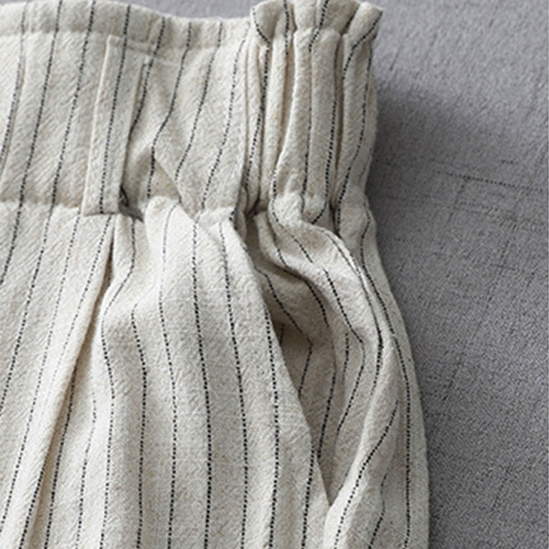 Buddha Stones Vertical Striped High Waist Wide Leg Pants With Pockets - image 5
