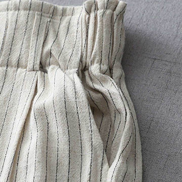 Buddha Stones Vertical Striped High Waist Wide Leg Pants With Pockets - image 4