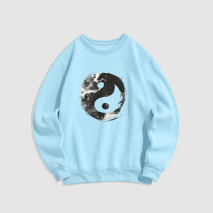 Buddha Stones Yin Yang Fleece Lined Polyester Sweatshirt