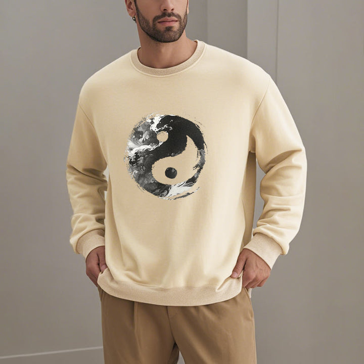 Buddha Stones Yin Yang Fleece Lined Polyester Sweatshirt