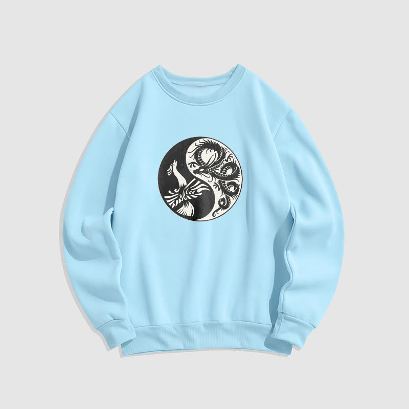 Buddha Stones Phoenix Yin Yang Fleece Lined Polyester Sweatshirt