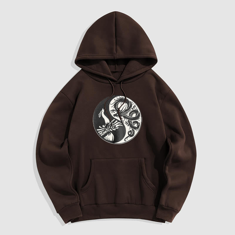 Buddha Stones Phoenix Yin Yang Fleece Lined Hoodie