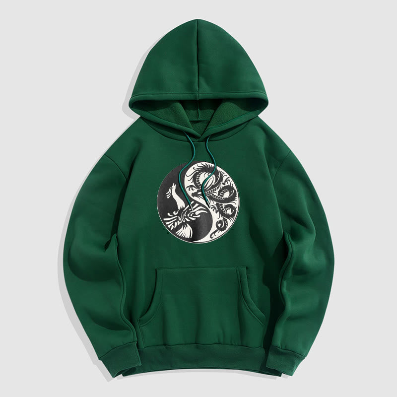 Buddha Stones Phoenix Yin Yang Fleece Lined Hoodie