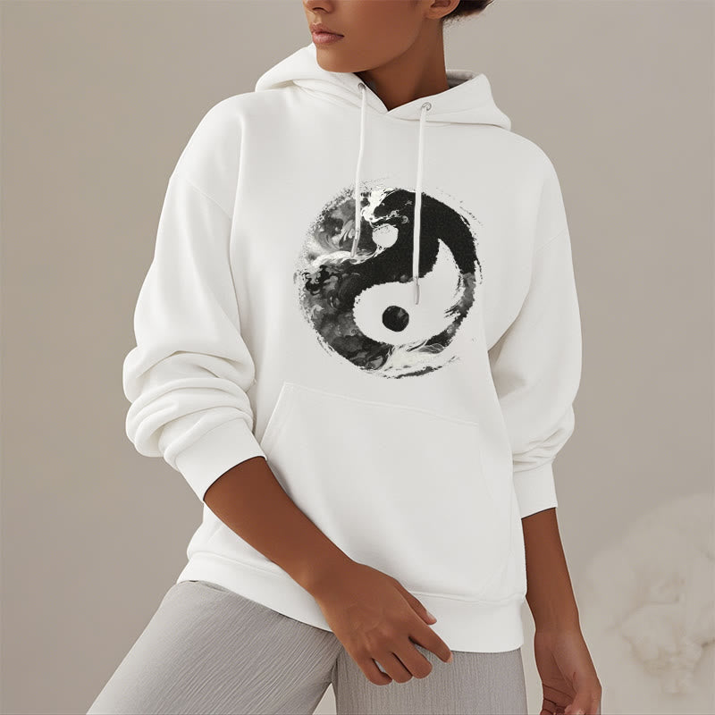 Buddha Stones Yin Yang Fleece Lined Hoodie