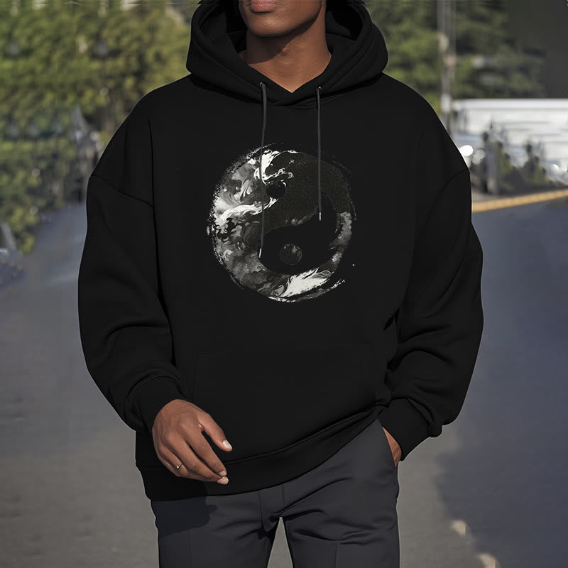 Buddha Stones Yin Yang Fleece Lined Hoodie