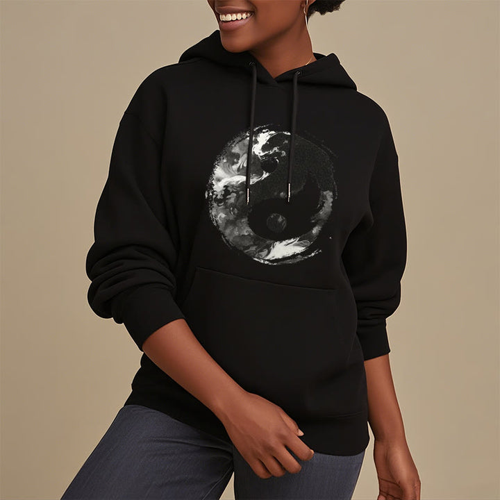 Buddha Stones Yin Yang Fleece Lined Hoodie