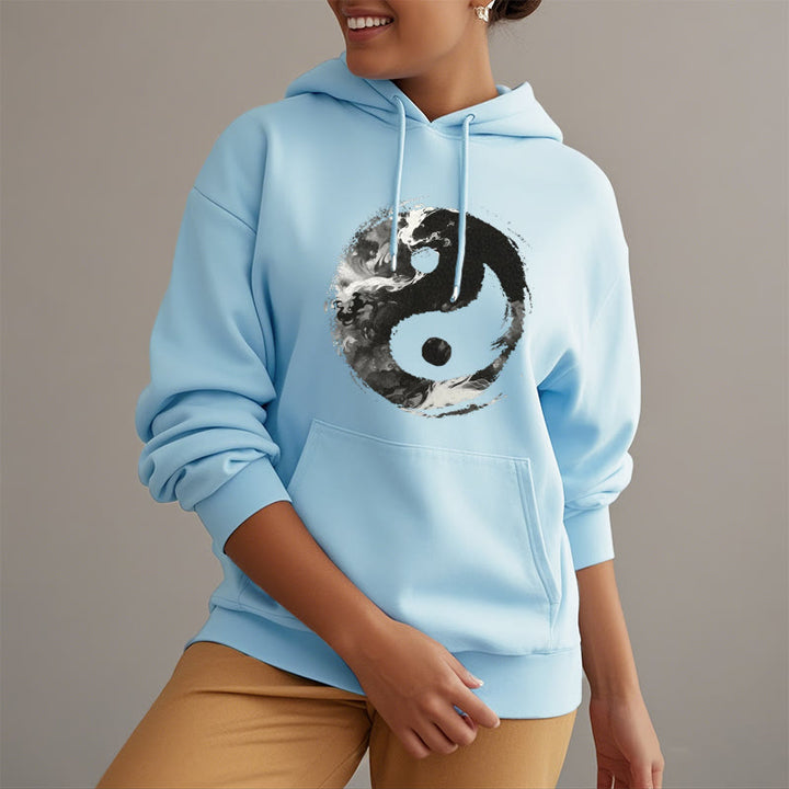 Buddha Stones Yin Yang Fleece Lined Hoodie